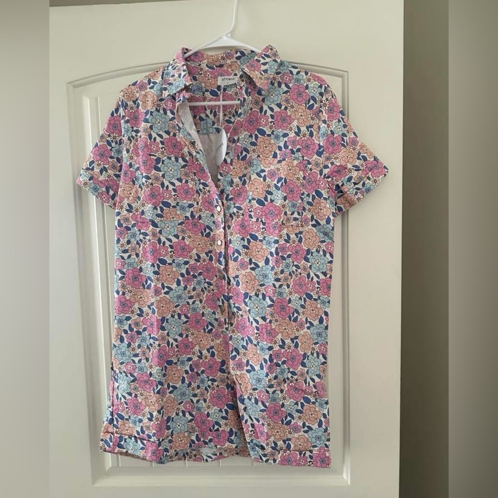 Storia Floral Jumpsuit in Pink and Blue